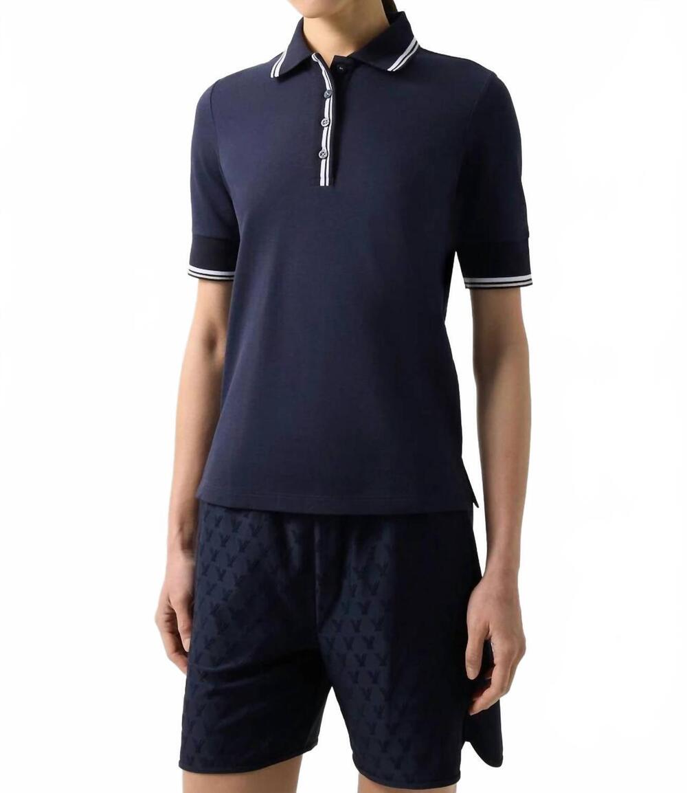 NEW BOGNER elenor polo in blue/white/black